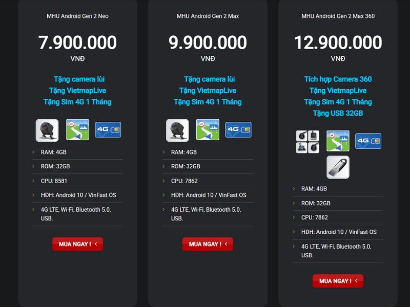 Giá lắp MHU Android cho Vinfast VF3 bao nhiêu? Giá lắp MHU Android cho Vinfast VF3 bao nhiêu?