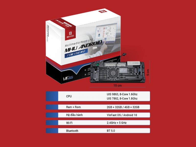 Thông số kỹ thuật MHU Android VF3 Thông số kỹ thuật MHU Android VF3