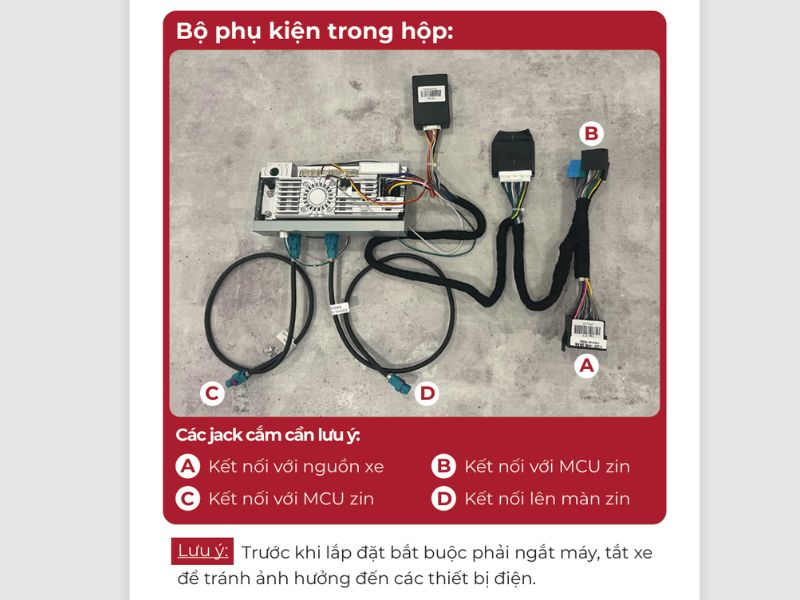 Chuẩn bị bộ MHU Android trước khi cài đặt Chuẩn bị bộ MHU Android trước khi cài đặt